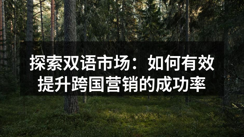 外贸市场中的双语营销策略：如何有效传播品牌信息